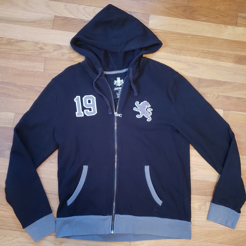 Large Express Mens Zip Up Sweatshirt